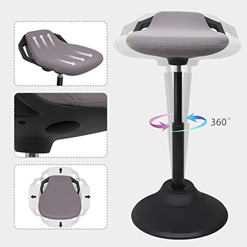 AMOIU-Sgabello-da-Banco-in-Piedi-Sgabello-ergonomico-da-Ufficio-Sedia-con-Altezza-Regolazione-360-Girevole-Semi-in-Piedi-perfezioni-con-Il-Tavolo-di-Sollevamento-Grigio