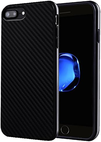 iPhone 8 Plus / 7 Plus Case (5.5"), Danbey Flexible TPU Slim Cover, Carbon Fiber Pattern, Gel Silicone Texture, for iPhone 8 Plus / 7 Plus 5.5-inch, D1147 (Black)