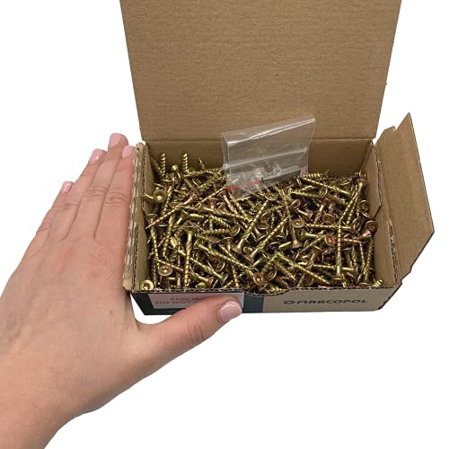 300 Stück gelb verzinkt Stahl 4,0 x 35 mm Holzschrauben Torx Kopf Typ 17 Senkkopf Spanplattenschrauben (300, 4,0 x 35 mm… – Bild 5