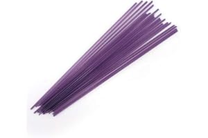 GLACIAL ART GLASS Gold Purple Opal COE 90 Stringer Sample - 4.375" Long Bullseye Glass Stringer