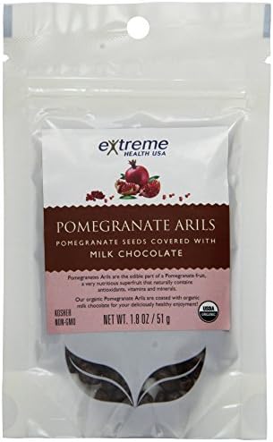 Extreme Health USA Extreme Health's Pomegranate Arils (seeds), Milk Chocolate, 1.8-Ounce Pouches (Pack of 6)