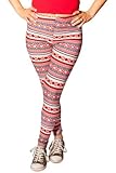 Women's Fair Isle Patterned Aztec Tribal Leggings