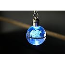 Pokemon Crystal Poke Ball Night Light Ring LED Keychain with Soft Cleaning Cloth (Suicune)