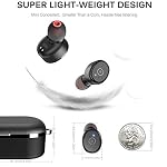 TOZO T10 Auricolari Bluetooth Senza Fili TWS Auricolari Bluetooth 5.0 IPX8  Impermeabili Sportivi in Ear con custodia di ricarica suono di alta  qualità, con bassi profondi per corsa e sport nero -