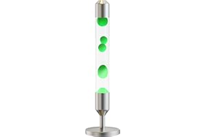 Kyzfy 24.4-Inch Relaxing Liquid Motion Lamps,Magma Lamps, Home Decor Living Room Office Bedroom Lamp ((Green Wax White Water/Silver))