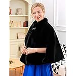 Asooll Women's Faux Fur Shawl 1920s Bride Wedding Fur Capes and Stoles Winter Cover Up for Women Asooll Women's Faux Fur Shawl 1920s Bride Wedding Fur Capes and Stoles Winter Cover Up for Women