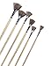 MEEDEN Fan Paint Brush for Oil Painting Boar Bristle Hair Burlywood, 6 Pieces
