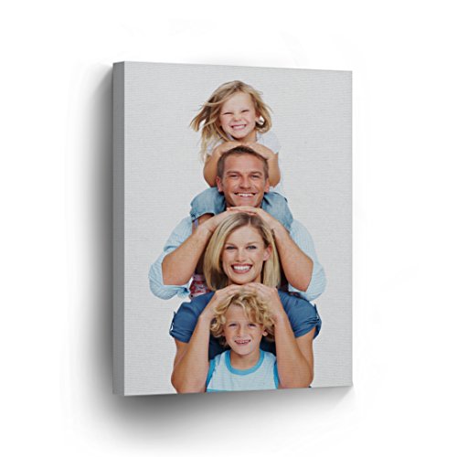 Smile Art DesignCustom Canvas Prints Custom Photo Print - Customized Your Photo to Canvas - Personalized Photo Print Wall Art - Custom Gift (12" x 8")