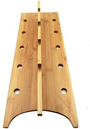 Wood Glasses Rack Holder Floor Standing Display Stand for 5 Pairs of Eyeglasses