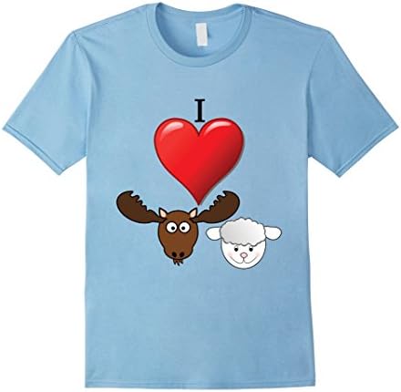 Men's Love Islam and Moose Lambs-Muslims T-Shirt Large Baby Blue