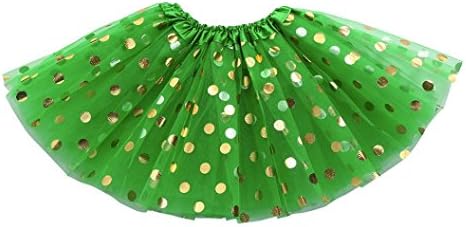 Sumen Baby Girls Gold Polka Dots Ballet Skirts Infant Fancy Party Tutu Tulle Skirt (0-24M, Green)