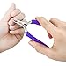 Cuticle Nipper with Cuticle Pusher- Professional Grade Stainless Steel Cuticle Remover and Cutter - Durable Manicure and Pedicure Tool - Beauty Tool Perfect for Fingernails and Toenails (Purple)