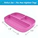Silikong Suction Plate for Toddlers + Silicone Spoon | Microwave, Dishwasher and Oven Safe | Stay Put Divided Baby Feeding Set for Babies and Infants