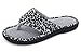 HomeTop Women’s Leopard Memory Foam Spa Thong Flip Flops Indoor House Slippers (9-10 B(M) US, Leopard/Gray)