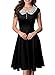 Miusol Women's Classy Vintage Audrey Hepburn Style 1940's Rockabilly Evening Dress,Black,XX-Large