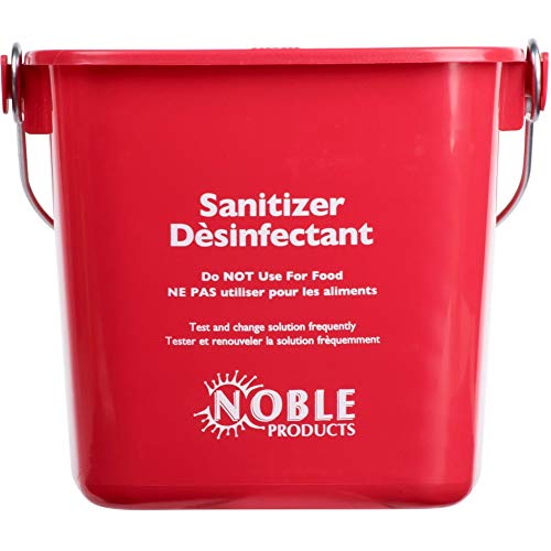 Small Red and Green, Detergent and Sanitizing Bucket 3 Quart Cleaning