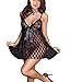 Moonight Women's Plus Size Lingerie Sexy Polka Dots Baby Doll Lingerie Set