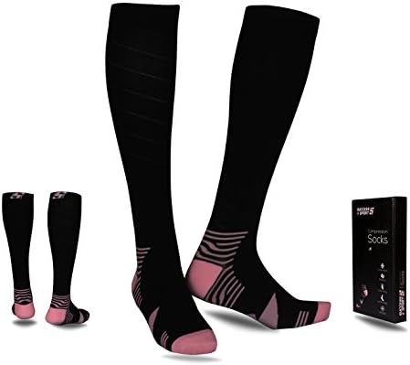 [UPGRADED] S4S Graduated Compression Socks for Fast Recovery and FEET PAIN - designed for Running, Fitness, other Sport Activities, Medical, Flights travel, Pregnancy, Shin Splints. For Men and Women!