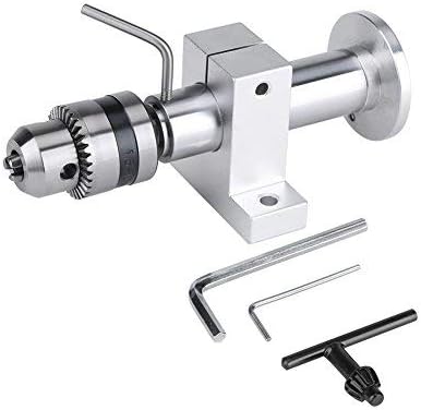 Mini Hand Drill Bits, Precise Live Revolving Centre with Wrench for Mini Lathe Machine DIY Woodworking, Silver - Image 4