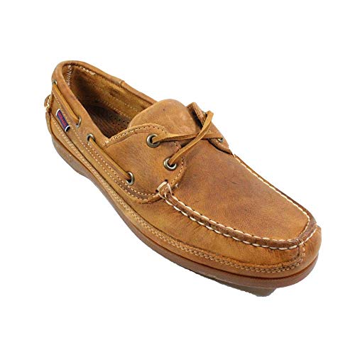 Sebago Mens Schooner Crazy Horse Docksides Boat Shoes Brown Tan