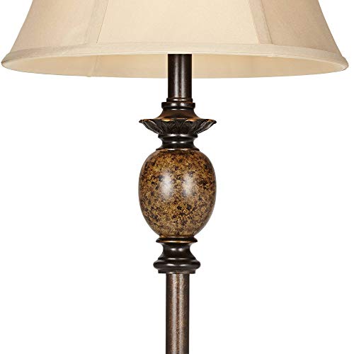 Corrie Club Traditional Floor Lamp Standing 61" Tall Deep Bronze Brown