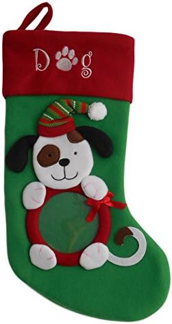 KKC Interiors Christmas Stocking for Dog or Cat with Picture Xmas Photo Opening (Dog)