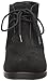 crocs Women's Leigh Suede Wedge Shootie Boot, Black, 8 M US