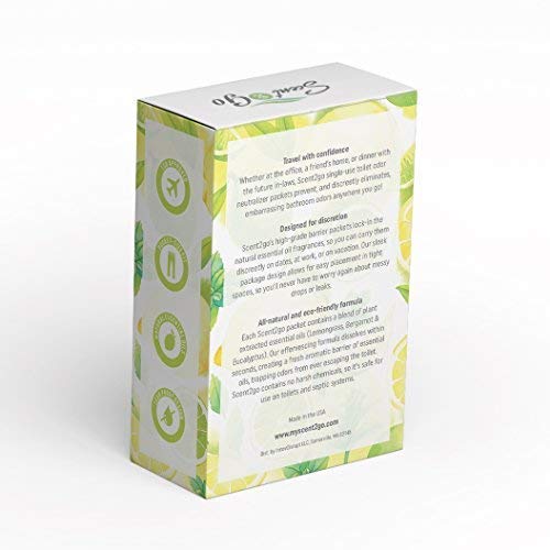 Scent2go Toilet Fragrance Packet, Pocket & Wallet Size Fit, Discreet Travel Air Freshener, All