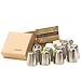 ALBEDO Cake Decorating Tips (23-Piece Tulip Set) - Stainless Steel Russian Piping Nozzles - Create Buttercream Frosting Flower Blossoms & Sweet Confections for Weddings and Birthdays