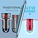 TORRAS All Metal Car Charger, Flush Fit 4.8A Fast Dual USB Car Charger Adapter Compatible with iPhone Xs/Xs Max/XR/X / 8/7 / Plus / 6, Galaxy S10 / S9 / S8 and All 5V USB Devices, Red