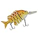 ROSE KULI Life Like Hard Body Swim Multi Jointed Hard Fishing Lure Hook, Size #6, Orange