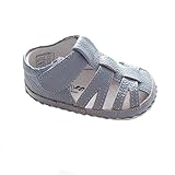 Kuner Baby Boys Genuine Leather Soft Bottom Sandals First Walkers Shoes (12.5cm(12-18months), Blue-1)