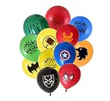 MC TTL 24pcs Super hero 12" Latex Balloons 12 different patterns for Kids Birthday Party Favor Supplies Decorations