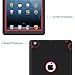 Fingic for iPad 2/3/4 Case - Red 3 Layer Armor High-Impact Rugged Shockproof Protective Case for Kids, Black/Red