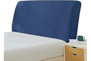 ITFRO Blue Bed Headboard Cover Stretch Velvet Headboard Slipcover Bed Head Cover Dustproof Protector for Bedroom Decor 72 Inches (Blue, 72")