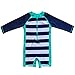 Baby Beach One-Piece Swimsuit UPF 50+ -Sun Protective Sunsuit, Blue 0/3M