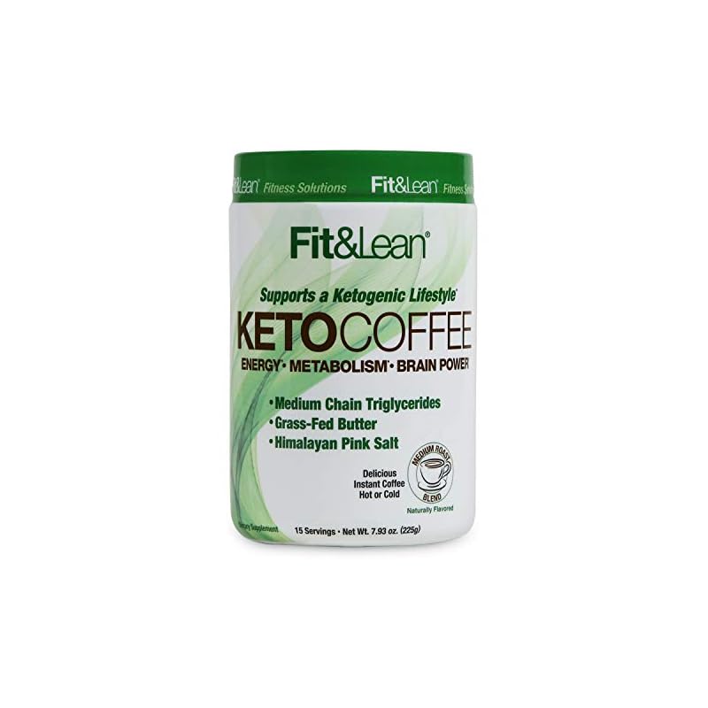 Fit & Lean Keto Coffee Premium Gourmet Ketogenic Medium Roast Instant