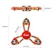 EZOON Tri Fidget Spinner Metal Finger Toys, Aluminum Hand Spinner Replaceable Bearing Max 4 Mins Spinning Time CPSC Certified EDC ADHD Focus Toy for Kids Adults(COLORFUL-RED)