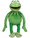 Alpha Products Kermit The Frog Doll - Medium Size (16 inch Length) Soft Plush Stuffed Doll - Green (Emerald) Color - from