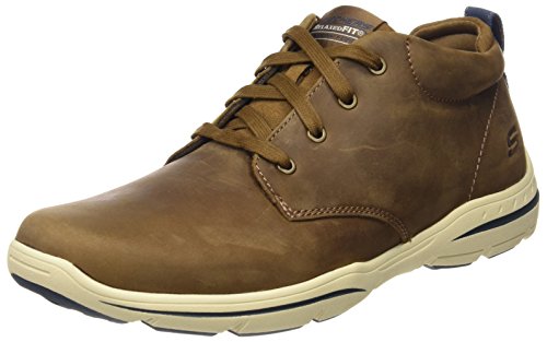 SKECHERS Men's Relaxed Fit Harper - Melden Desert Leather Sneaker 13 D (M)