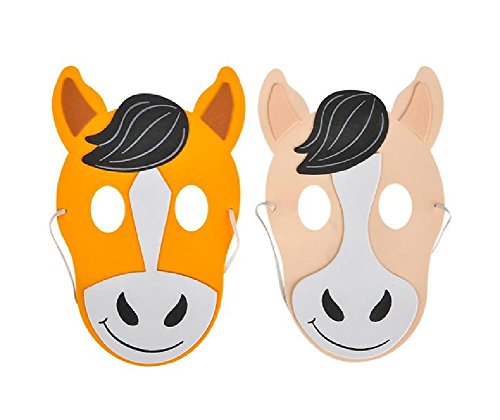 Novelty Treasures Horse Masks - 12 Pack FRIENDLY Halloween and Birthday Party Mask - Thumbnail 3