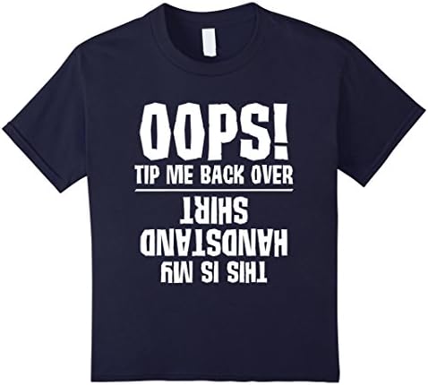 Kids This is My Handstand Shirt Tip Me Back Over T-Shirt 12 Navy