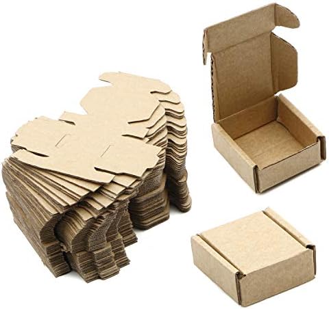 Ellbest 50pcs Set Kraft Paper Boxes Jewelry Gift Box Hard Square Paper Box Carton Box Retail Boxes Packing Box Brown 2 0 X 2 0 X 0 8 Inches Amazon Ae