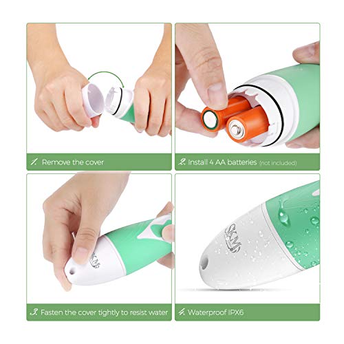 SKM 5 in 1 Facial Cleansing Brush Set, Multifunctional Electric Facial and Body Cleansing Spin Brush Set with 5 Brush Heads for Deep Cleansing, Gentle Exfoliating, Removing Blackhead for Face and Body - Thumbnail 6