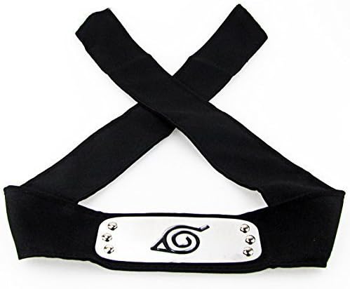 Allnicecos Naruto Anti Leaf Village Headband Akatsuki Uchiha Itachi silver black, 7.3inches by Allnicecos