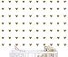 2inchx100 Pieces DIY Heart Wall Decal Vinyl Sticker for Baby Kids Children Boy Girl Bedroom Decor Removable Nursery Decoration (Matte Gold)