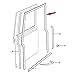 ALLMAKES Front Door Seal Left Hand/Driver Side Compatible with Land Rover Defender 90/110 / 130, Part # LR044308 / LR077686