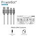 PowerBot PB303 2-Pack Data Sync 2.4A Charging Cable 5Gbps High-Speed USB 3.1 Type-C to USB 3.0 Type-A 4 Feet 1.2 Meters Braided Nylon w/Aluminum Connector for MacBook, Google Nexus, LG G5, Lumia