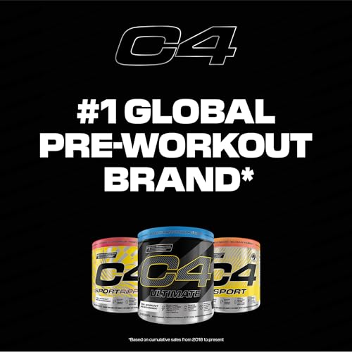 Cellucor C4 Original Pre Workout Powder - Sugar Free Preworkout Energy for Men & Women - 150mg Caffeine, Beta Alanine, Creatine - Icy Blue Razz, 60 Servings