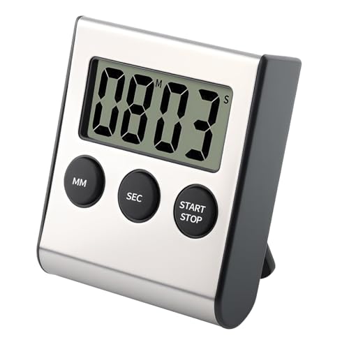 Kitchen Timer, Digital Kitchen Timer Clock Magnetic Mini Stopwatch Timer Kitchen Countdown 99 Minutes 59 Seconds Steel for Baking, Study Training
